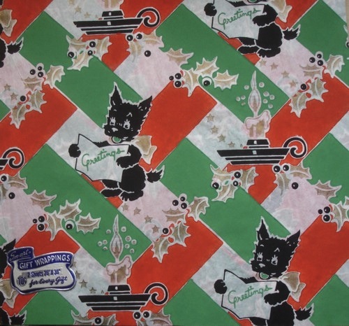 Vintage 1950s Christmas Gift Wrap Paper is so Charming | Crazy4Me - The ...